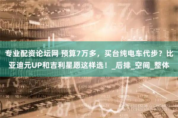 专业配资论坛网 预算7万多，买台纯电车代步？比亚迪元UP和吉利星愿这样选！_后排_空间_整体